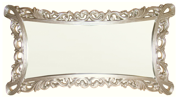 TS042 Wall décor art mirror silver classic ornate rectangular large